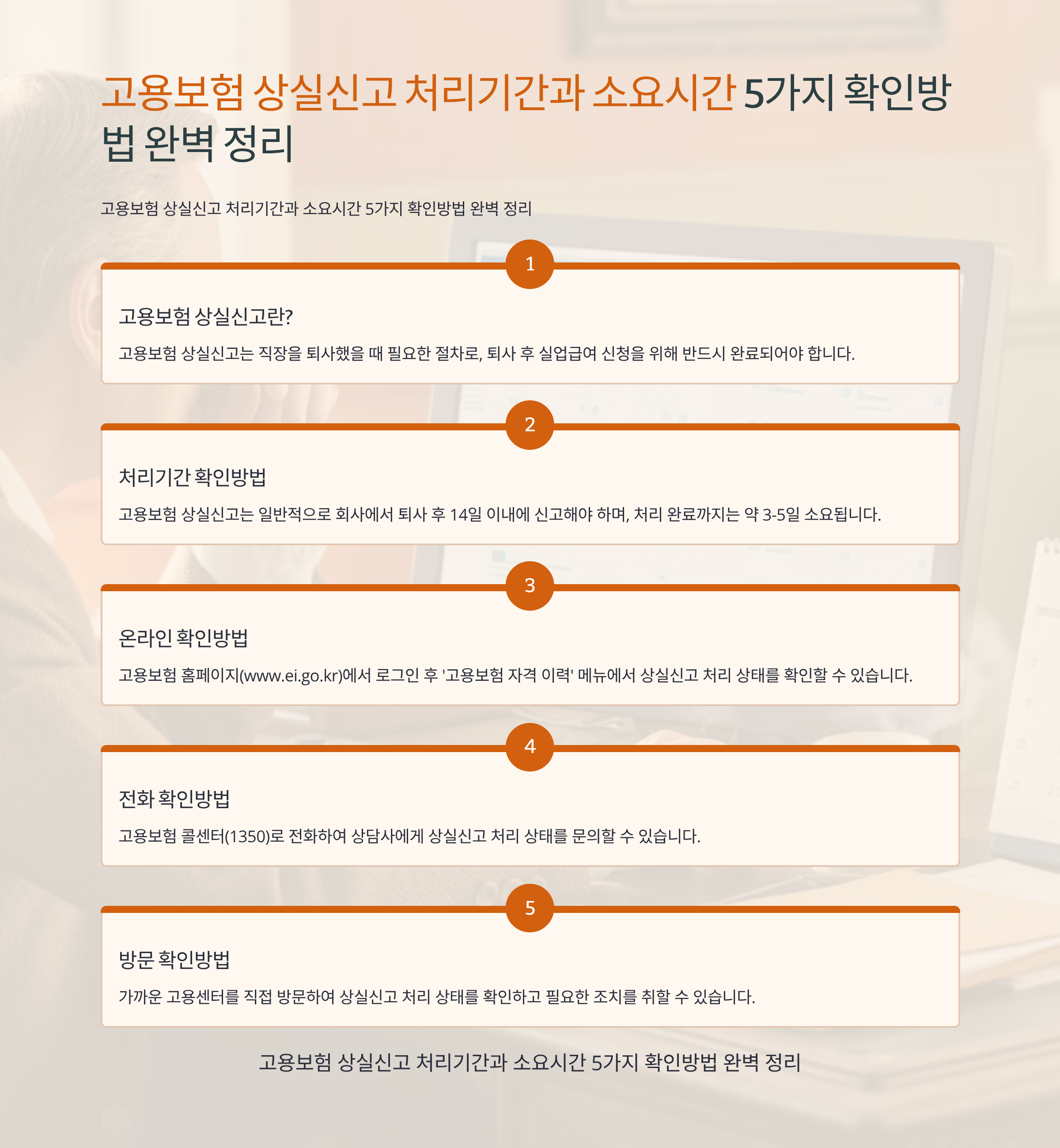 고용보험 상실신고 처리기간과 소요시간 5가지 확인방법 완벽 정리