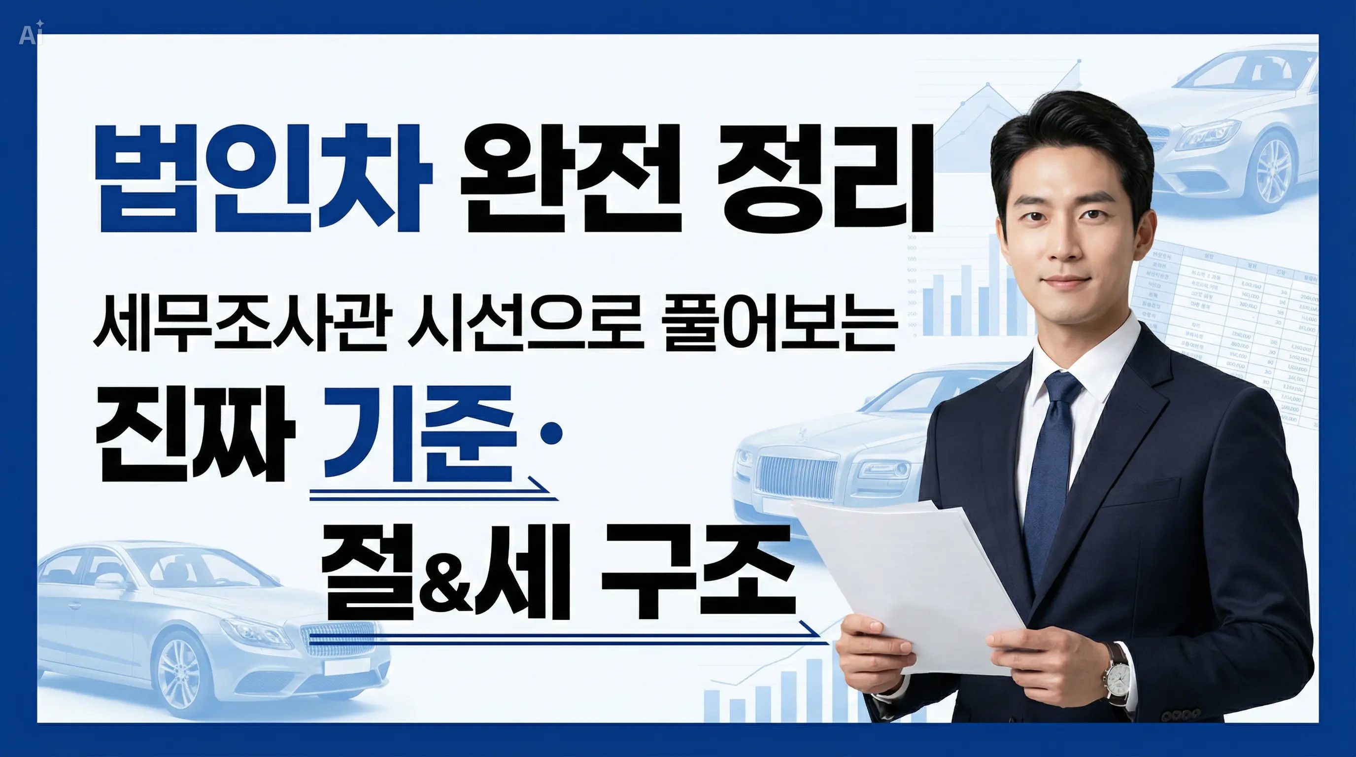 법인차 완전 정리 세무조사관 시선으로 풀어보는 진짜 기준과
절세 구조에 대해 알아본다.