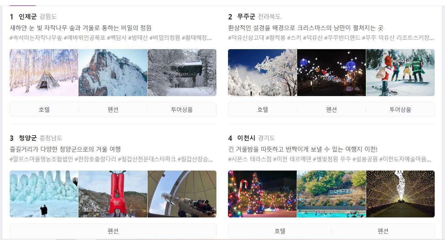 12월 여행지 추천 베스트 10