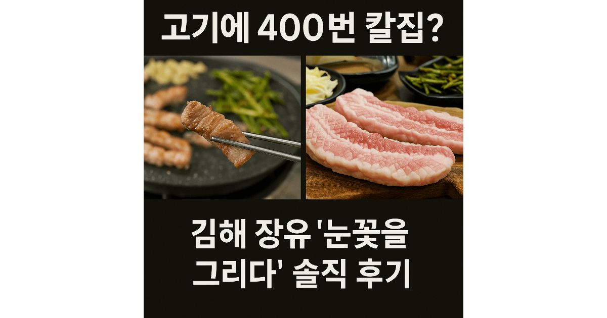고기에 400번 칼집?! 김해 장유 ‘눈꽃을 그리다’ 솔직 후기