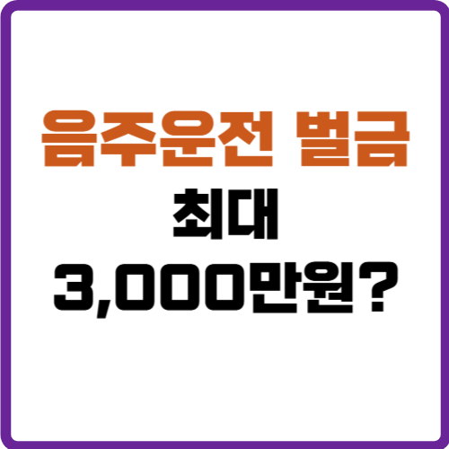 음주운전 벌금