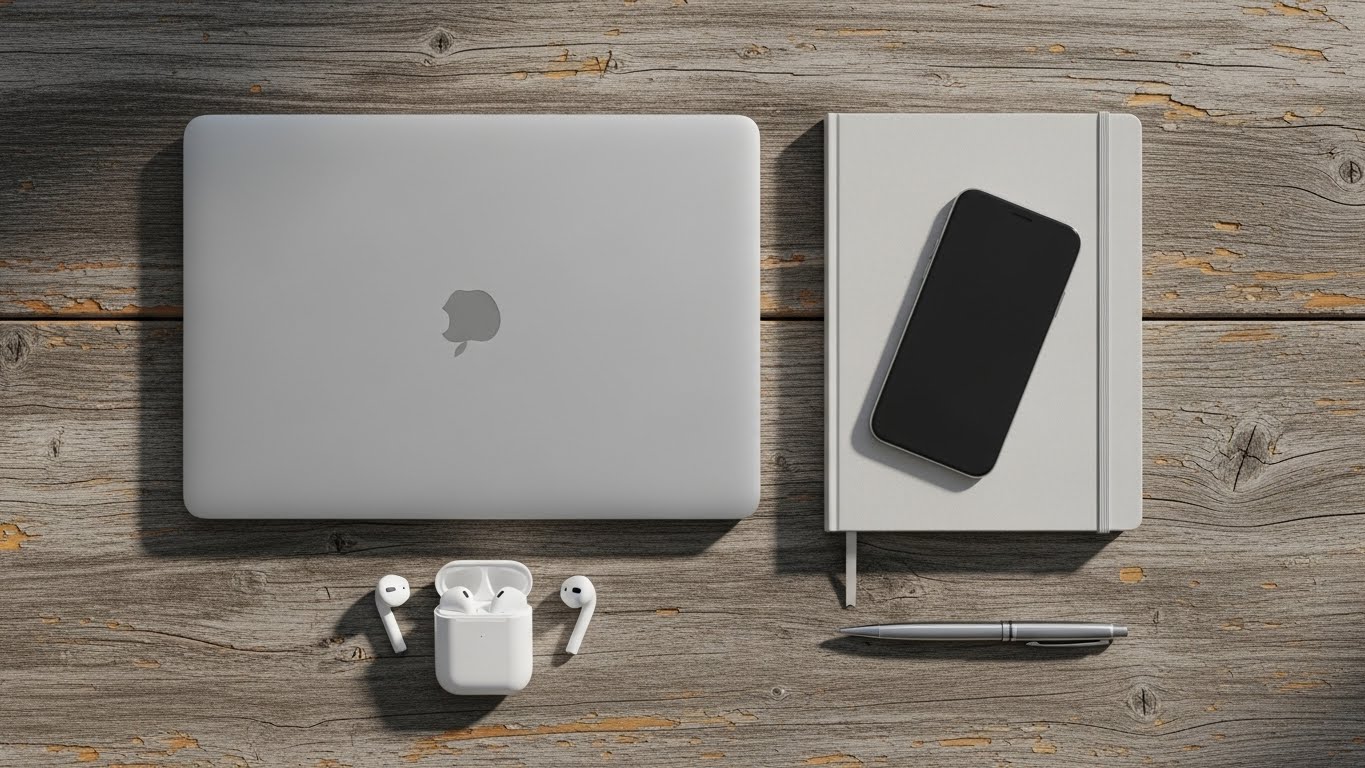 불필요한 것은 덜어내고 핵심 시스템만 남긴 디지털 노마드의 정갈한 업무 도구 레이아웃