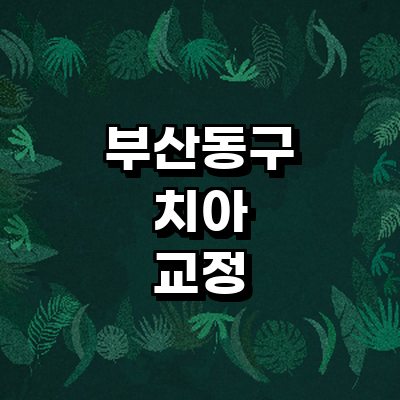 부산 동구 교정 치과