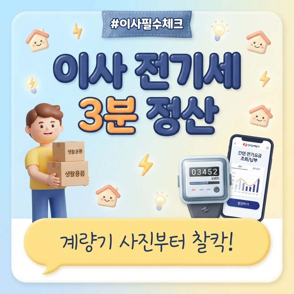 이사할때 전기세 3분 정산하는법