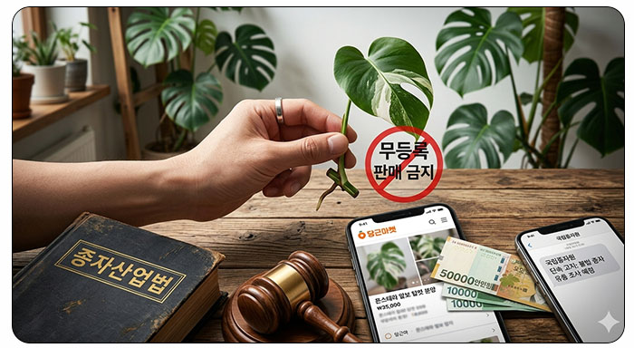 잎 한 장 잘라 팔았을 뿐인데 불법? 기준이 뭐길래