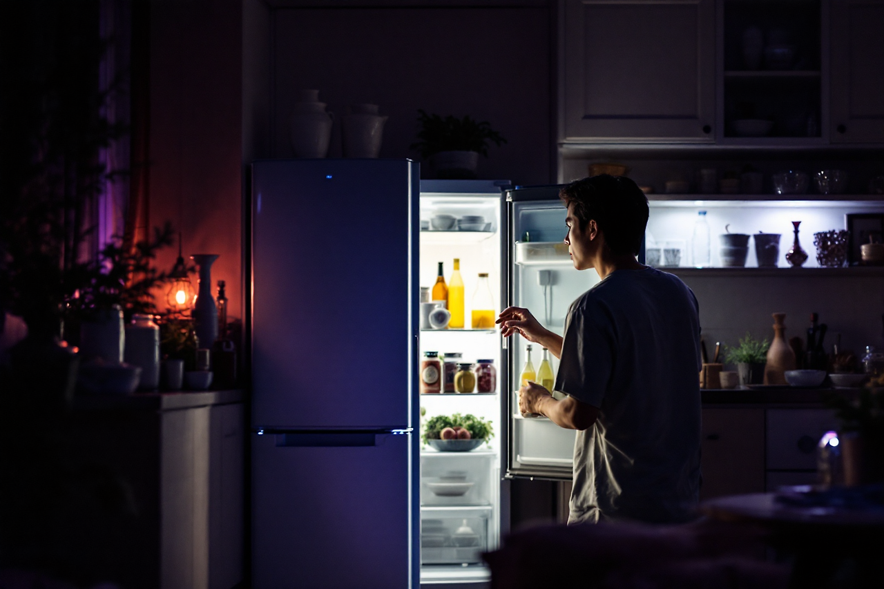 야식 유혹의 순간