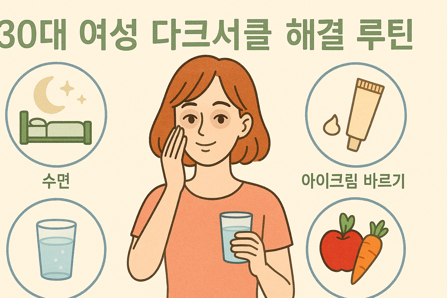 30대 여성 다크서클 해결루틴