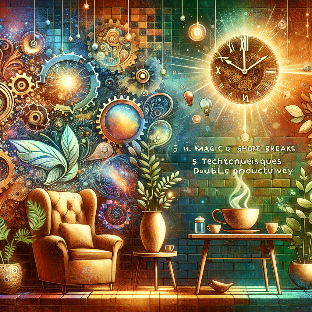 짧은 휴식의 마법: 생산성을 2배로 높이는 5가지 휴식 전략