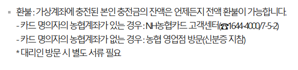 문화누리카드 환불