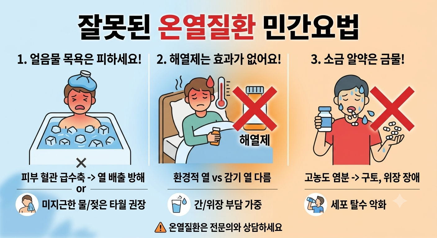 잘못된 온열질환 민간요법