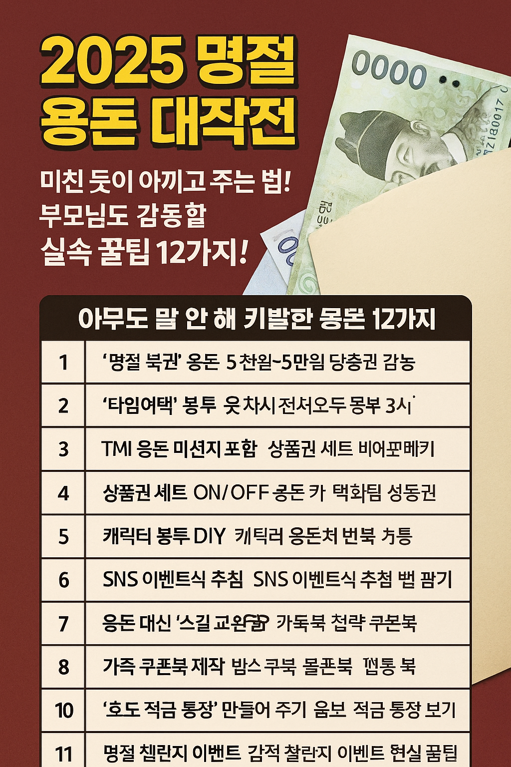 실용적인 명절 용톤 꿀팁