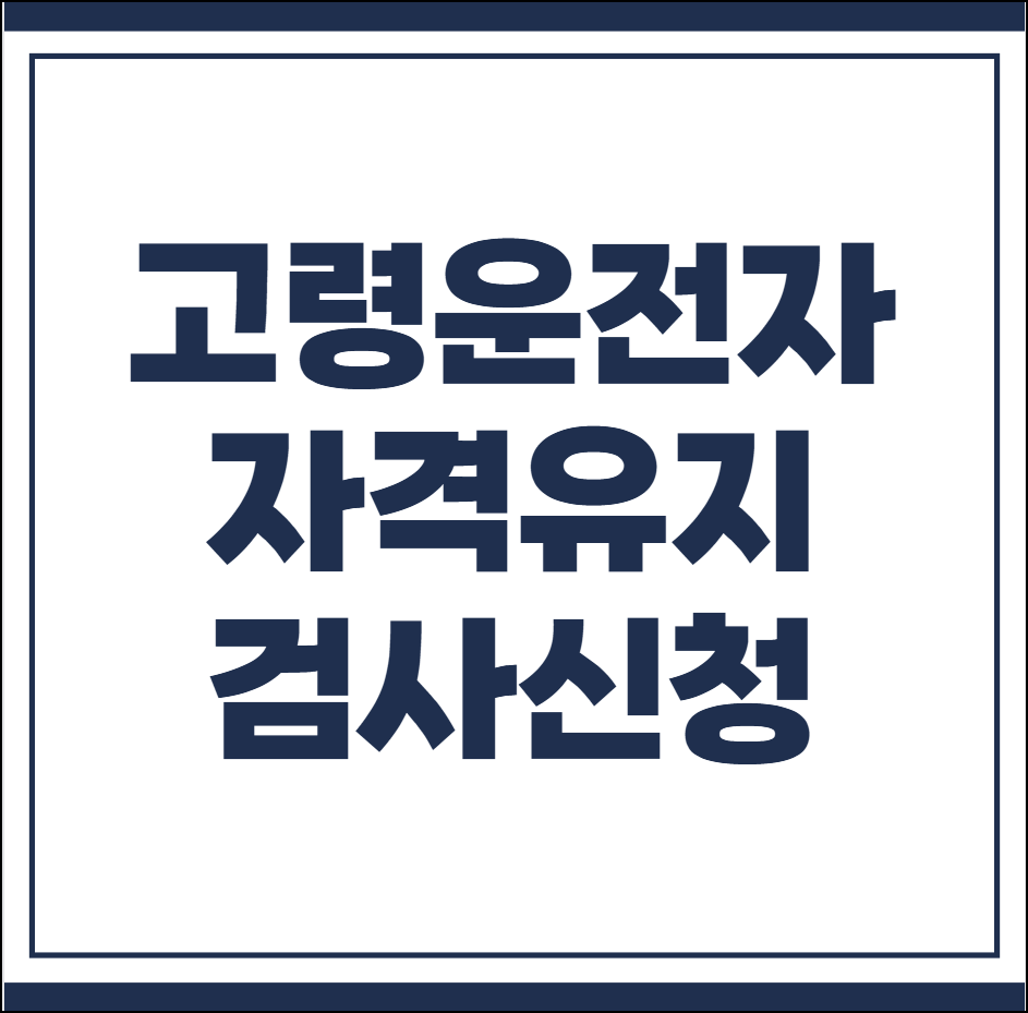 고령운전자 자격유지검사