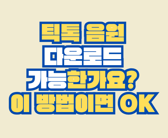 틱톡_음원