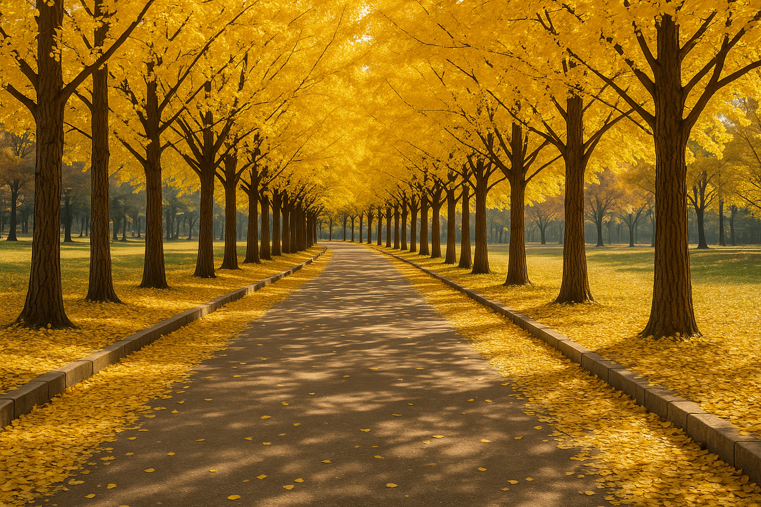 10월 황금빛으로 물드는 도시의 가을, 서울 올림픽공원 은행나무길 산책