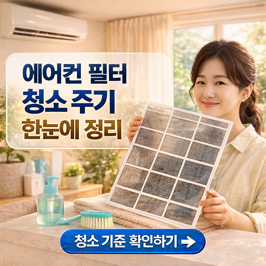 에어컨 필터 청소 주기와 방법 요약: 세척, 건조, 교체 기준을 한눈에 봅니다