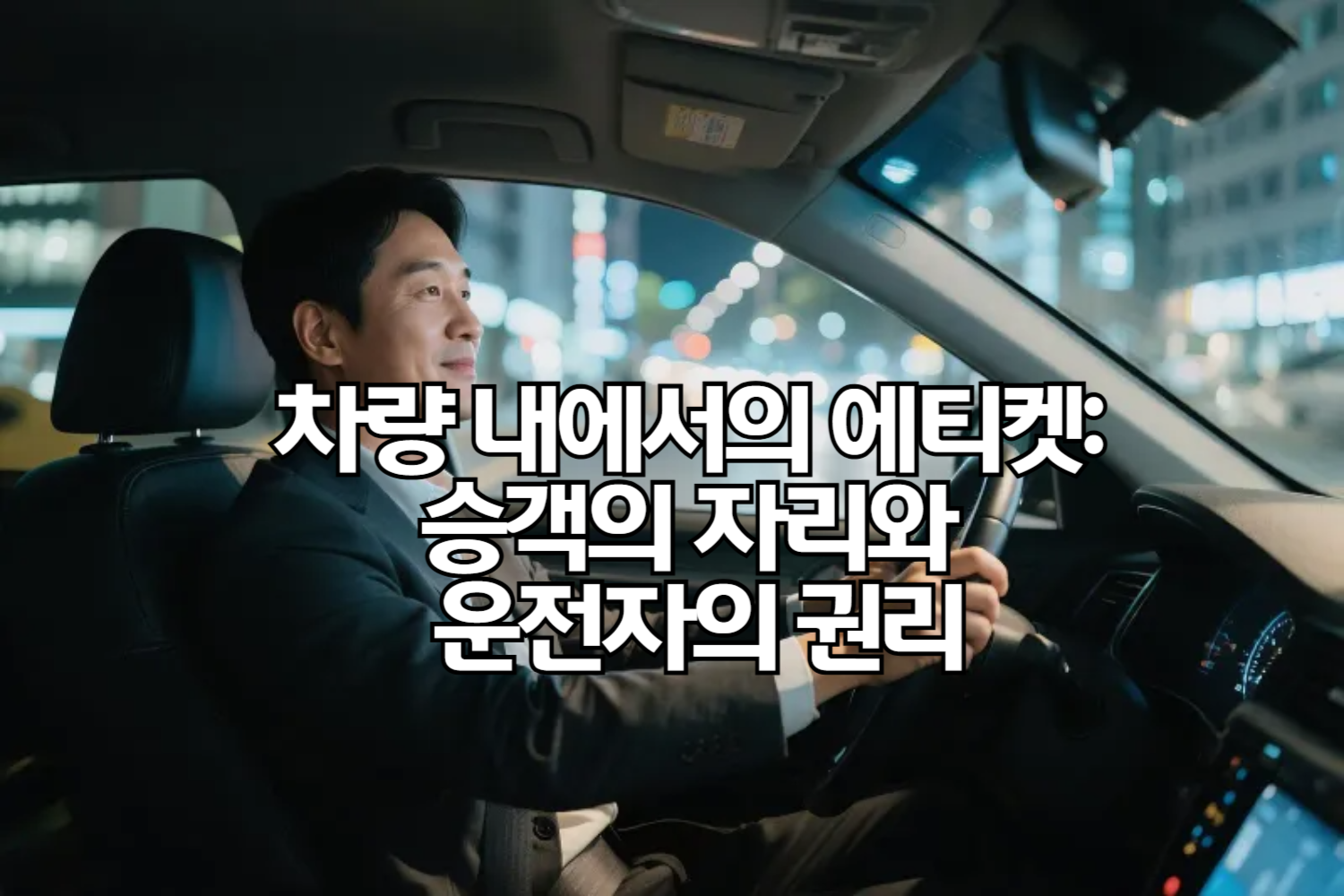 차량 내에서의 에티켓: 승객의 자리와 운전자의 권리