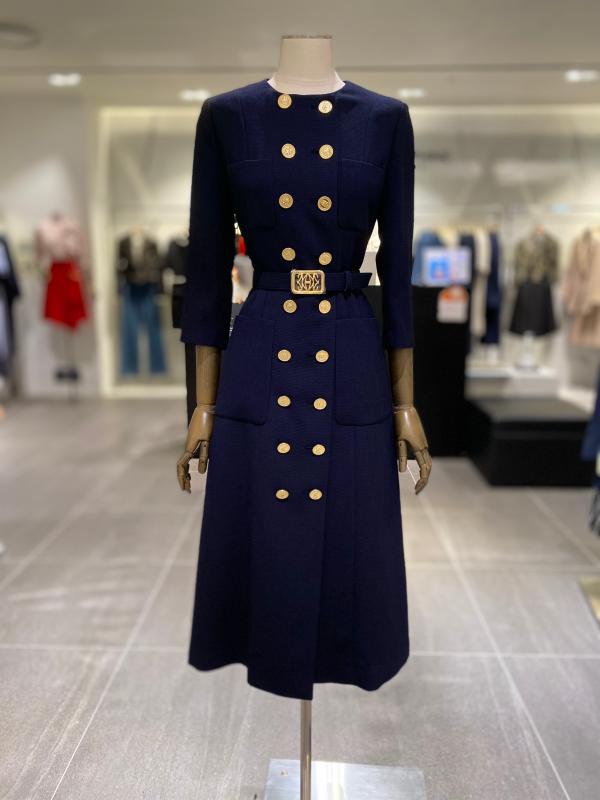 모조에스핀 더블버튼 벨티드원피스 S223MSE005