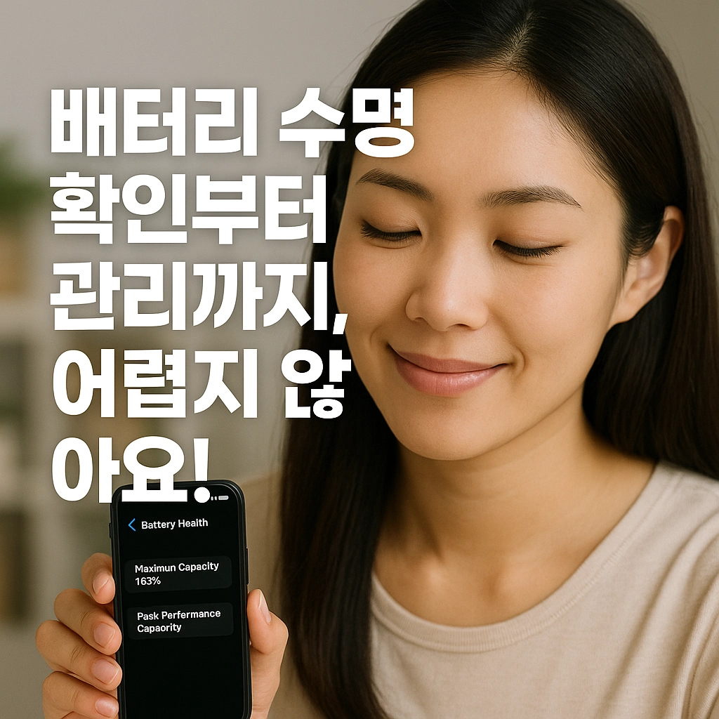 배터리 수명 확인부터 관리까지, 어렵지 않아요!
