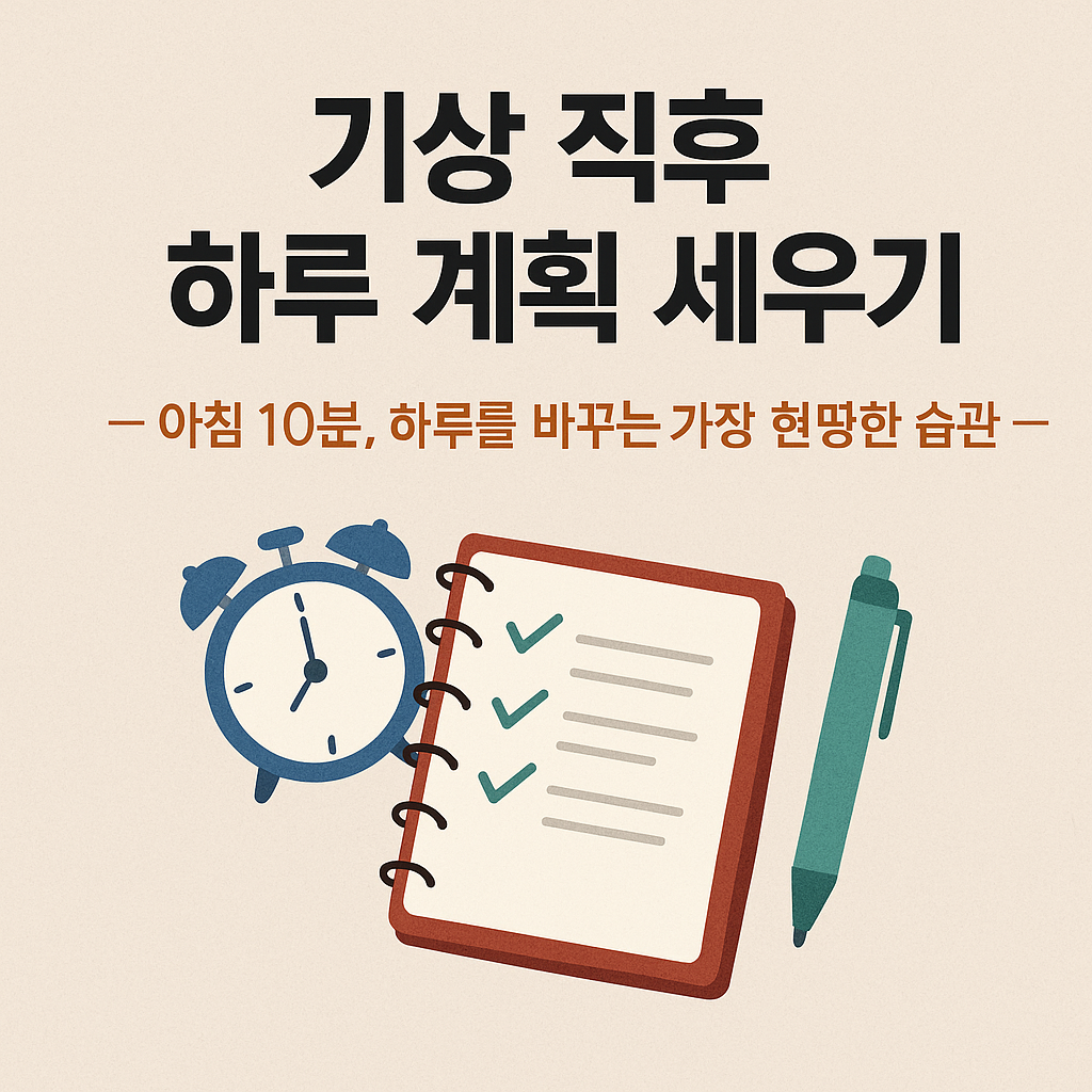 기상 직후 하루 계획 세우기
