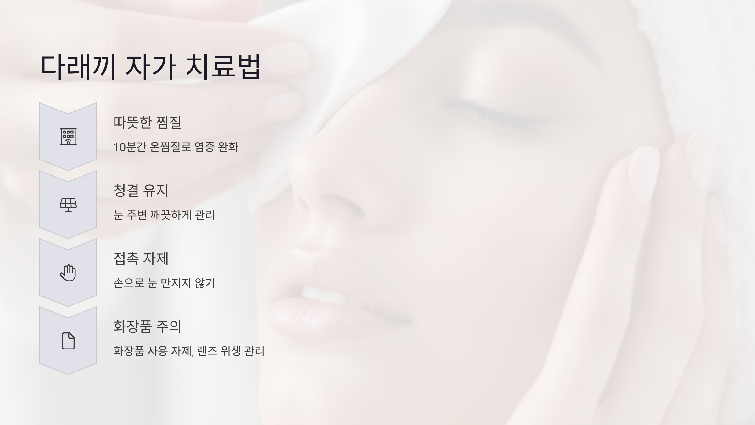 다래끼를 구별하는 법과 자가 치료