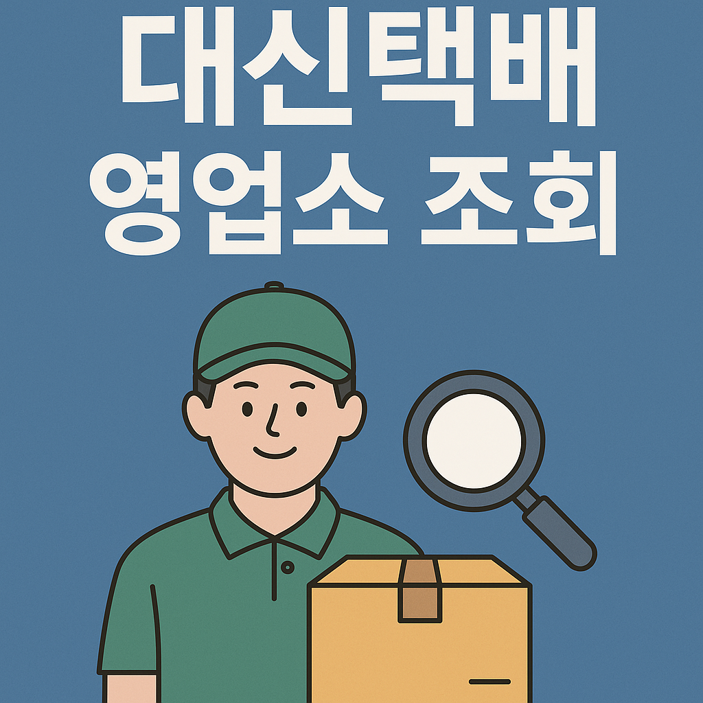 대신택배 영업소 조회 간편방법