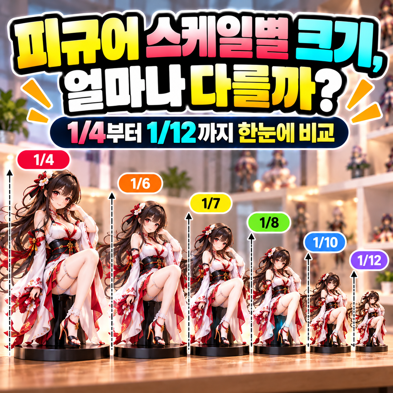 피규어 스케일별 크기