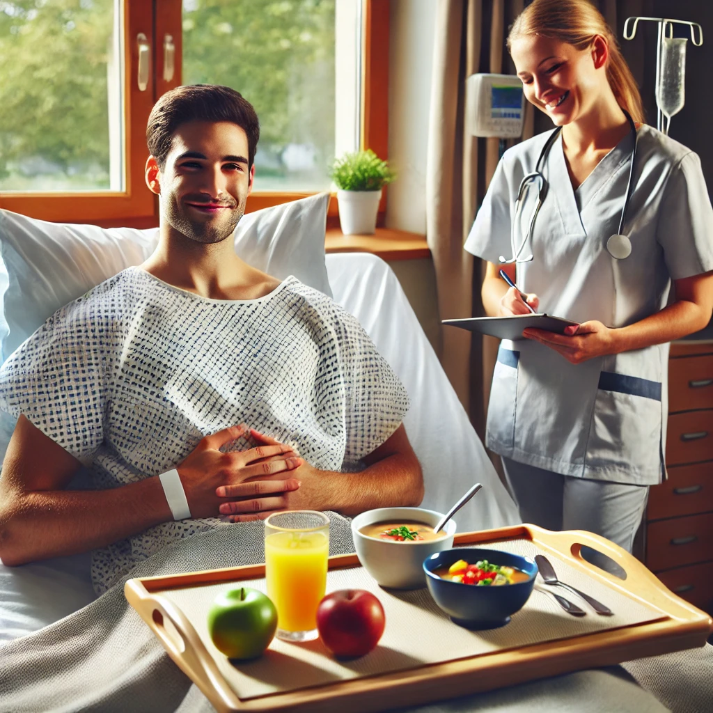 수술후 병원에서 회복하는 이미지