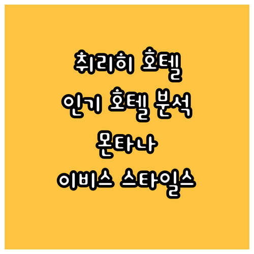취리히 인기 호텔 상세 분석 몬타나 