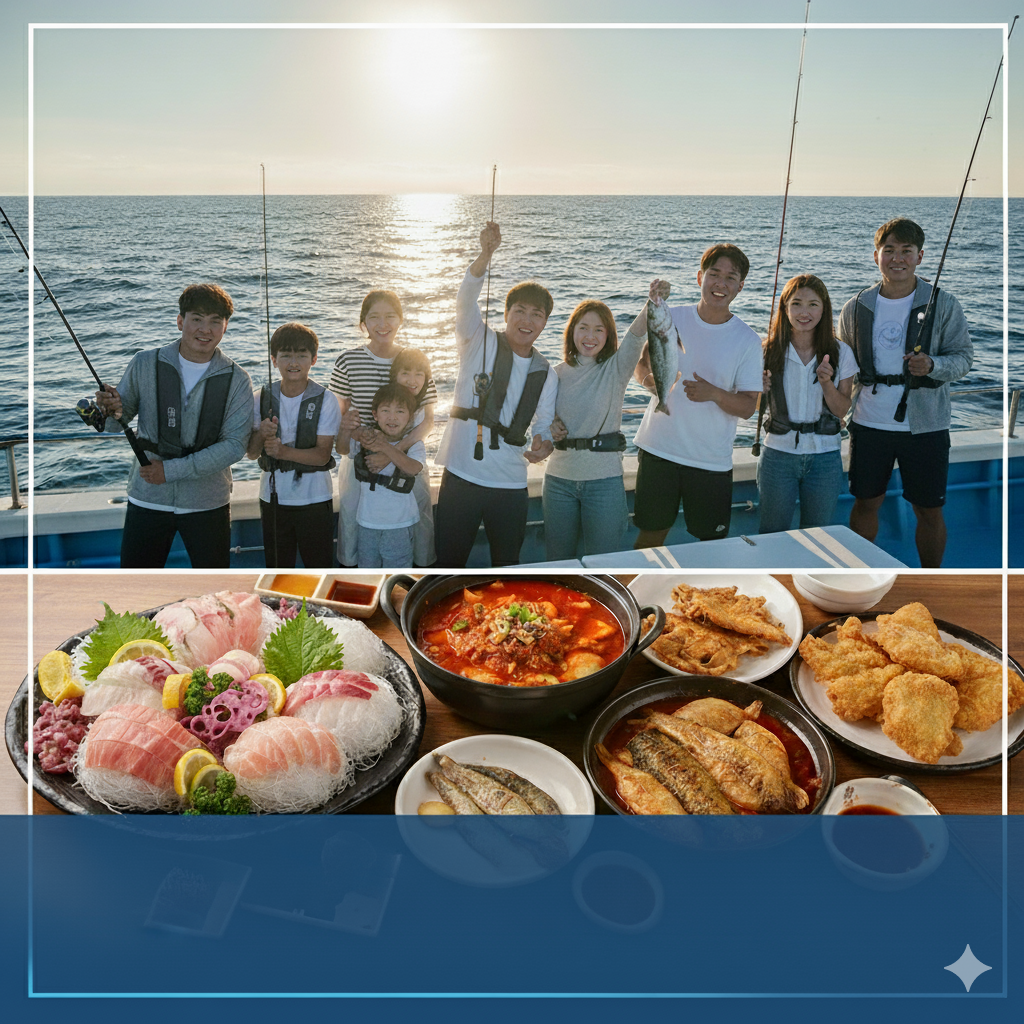 바다 낚시 &amp; 해산물 요리 패키지, 낭만과 미식을 담은 특별한 여행