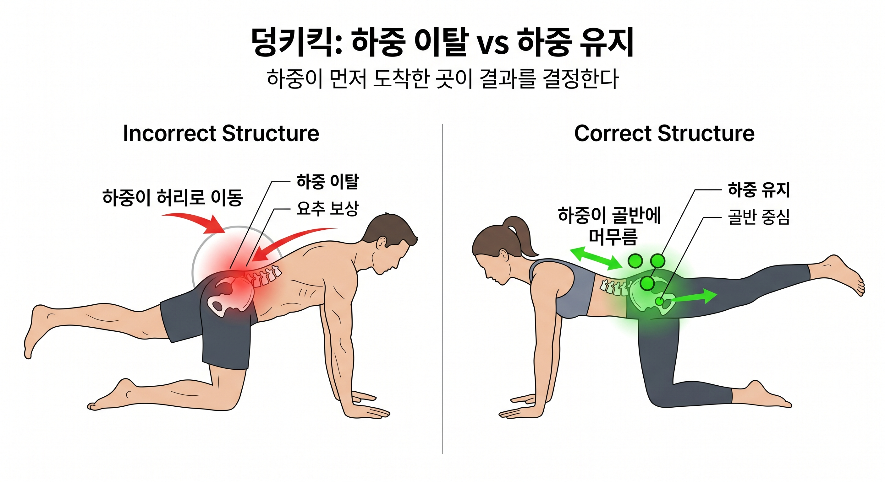 &ldquo;덩키킥: 하중 이탈 vs 하중 유지&rdquo;
