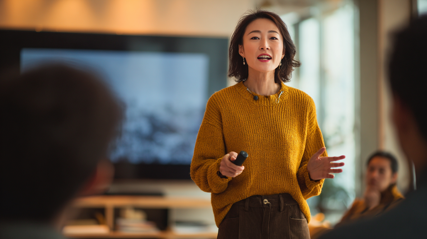사업계획서를 가족 앞에서 리허설하며 피드백을 받는 현실적인 연습 장면.