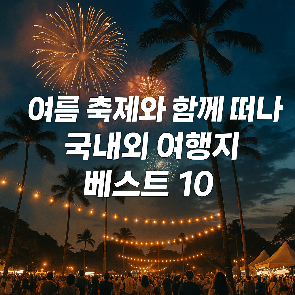 여름 축제와 함께 떠나는 국내외 여행지 베스트 10