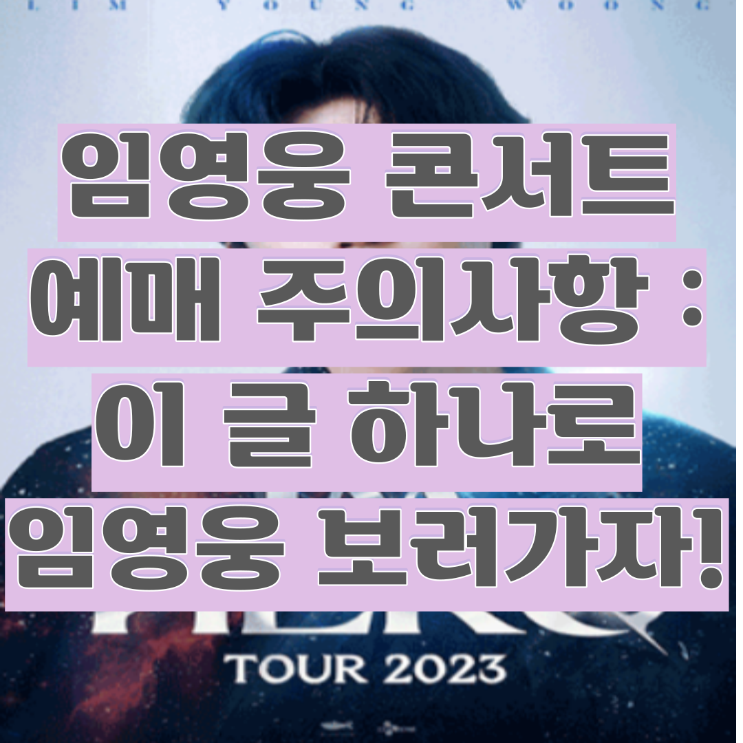 임영웅 콘서트 예매 주의사항