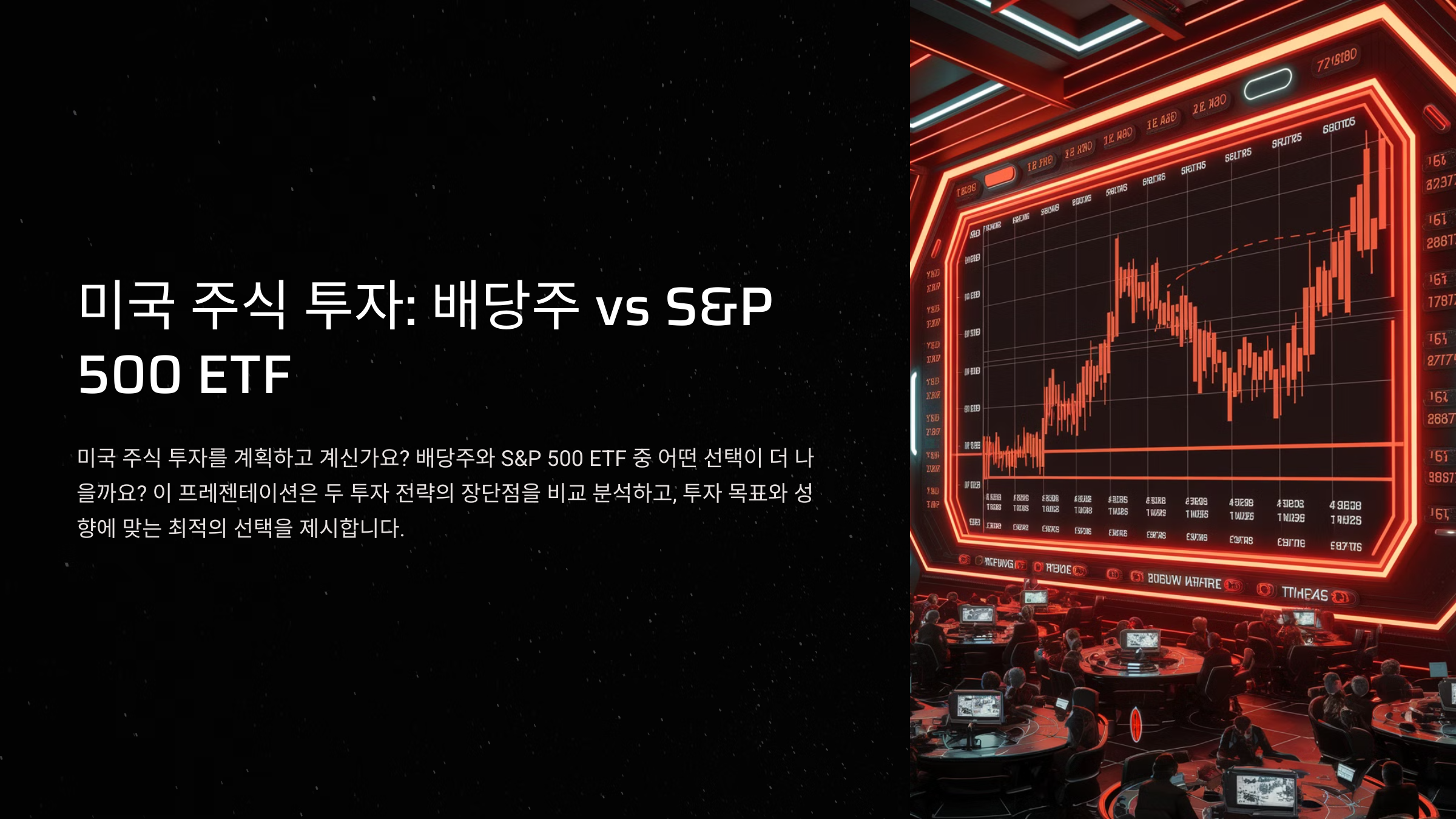 미국 배당주 투자 vs S&amp;P 500 ETF! 최적의 선택은?