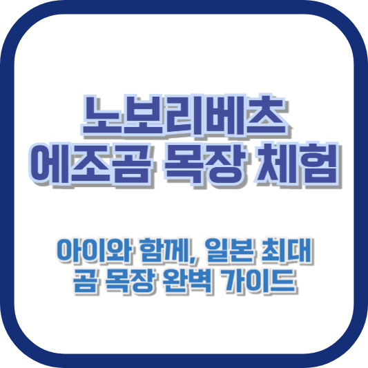 [노보리베츠 에조곰 목장 체험] 아이와 함께, 일본 최대 곰 목장 완벽 가이드