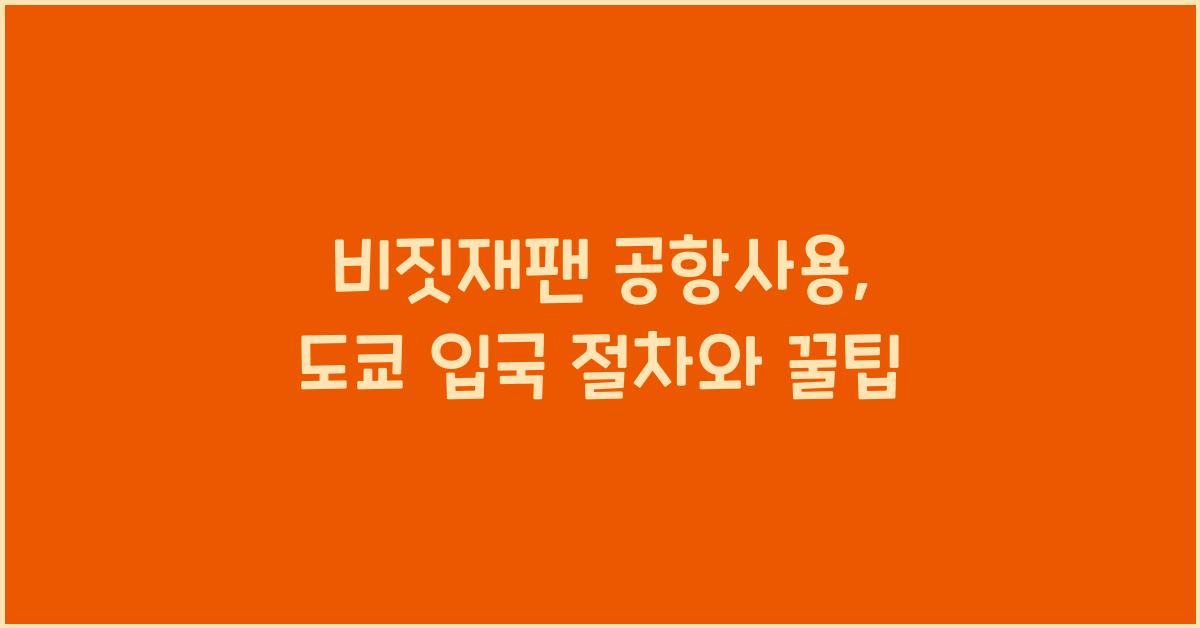 비짓재팬 공항사용