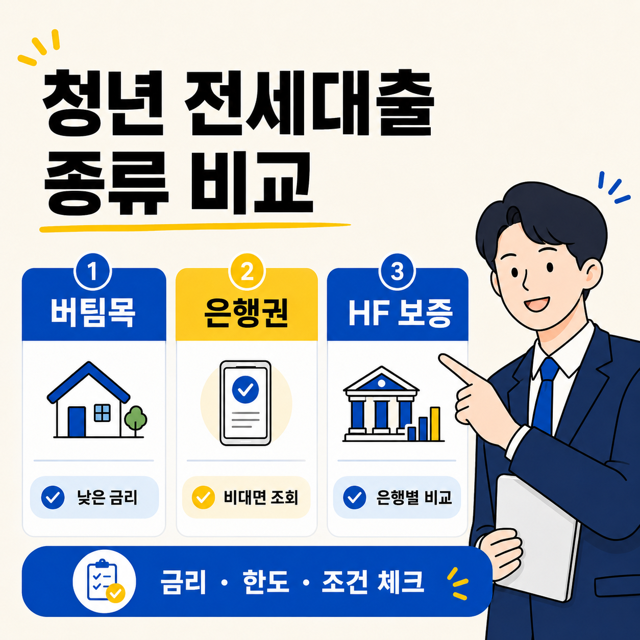 청년 전세대출 신청 전 조건 체크리스트 이미지로, 만 19세부터 34세, 무주택, 소득 확인, 보증금 확인, 신청 시기와 특약 문구 확인 항목을 정리한 인포그래픽