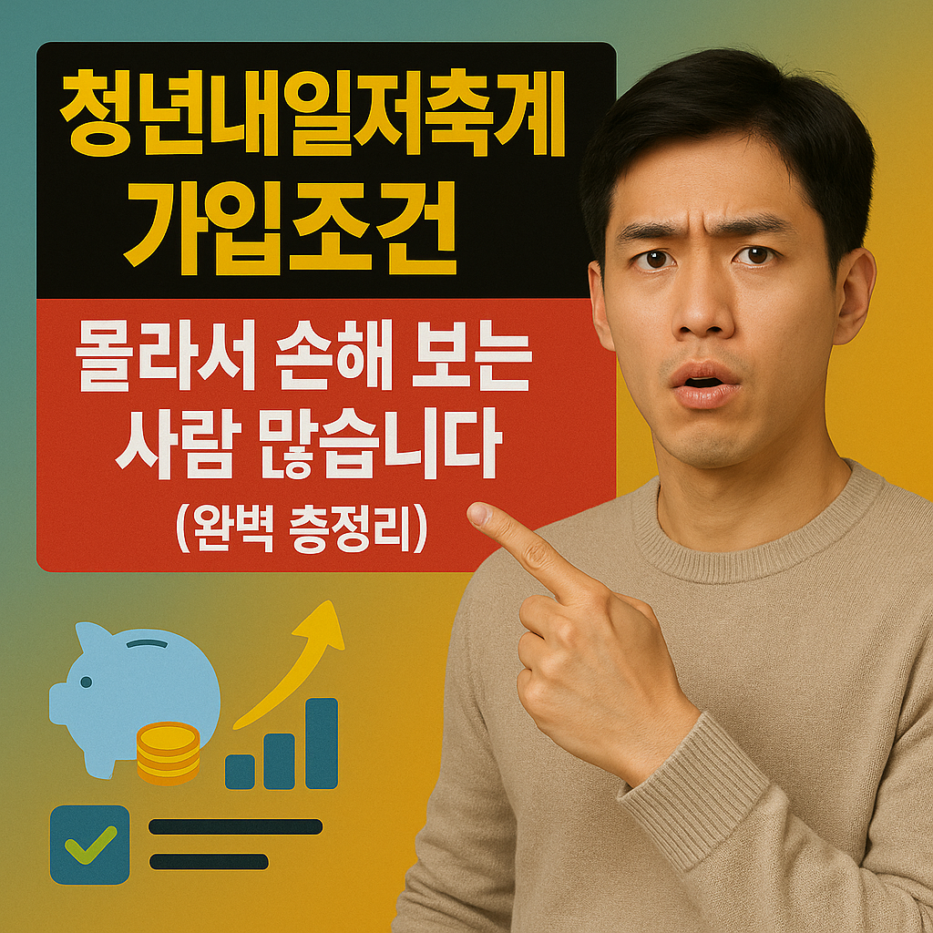 청년내일저축계좌 가입조건 총정리