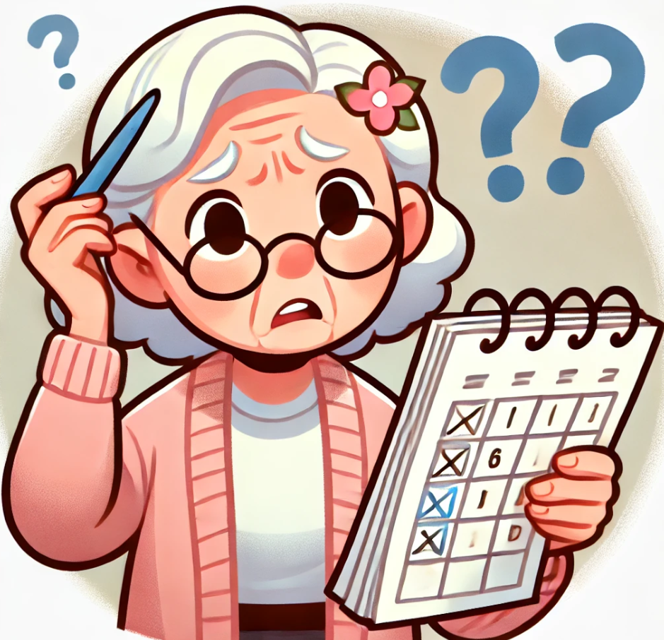 치매와 관련된 단기기억상실의 증상의 사진