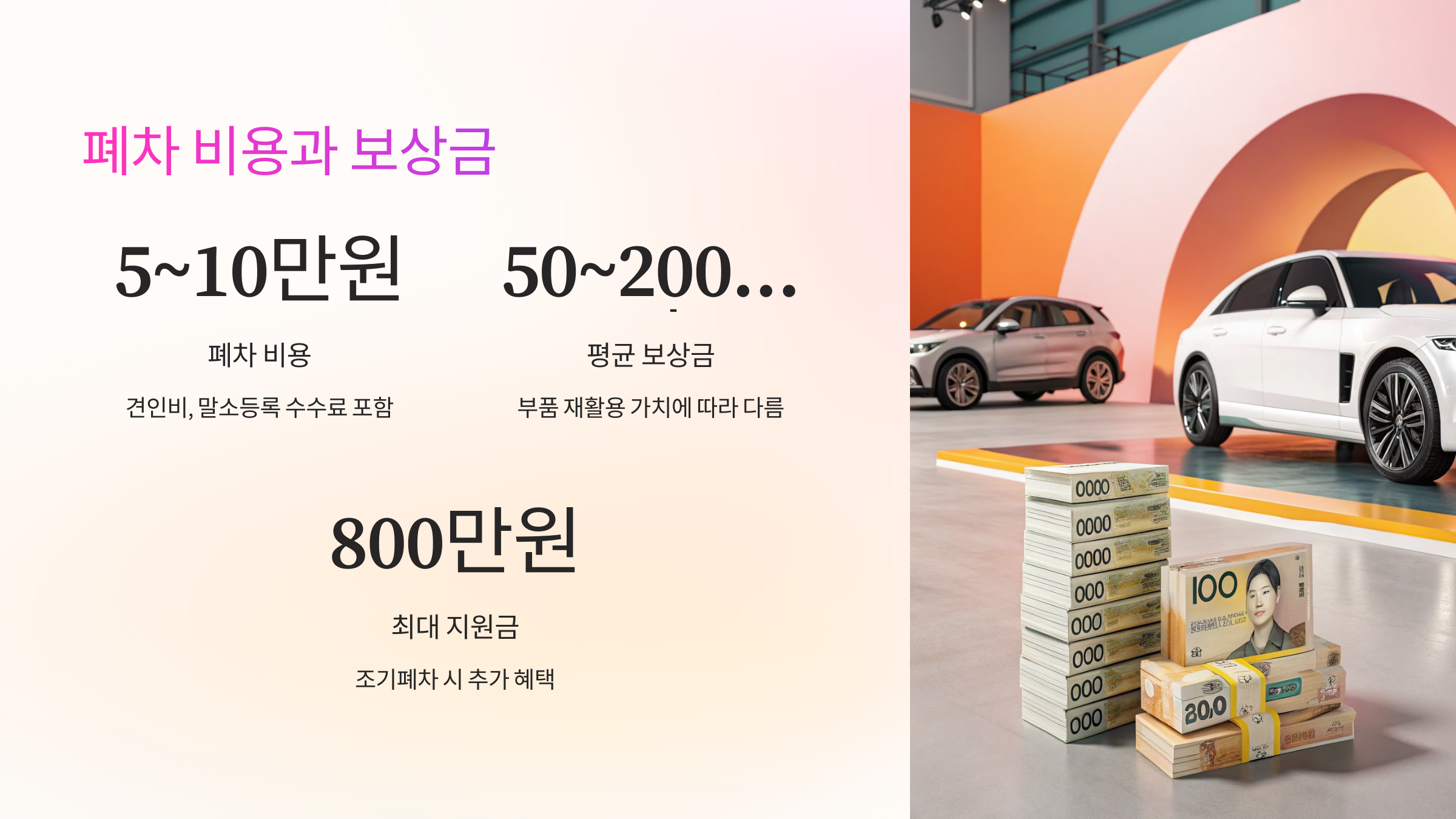 폐차 비용과 보상금 💰