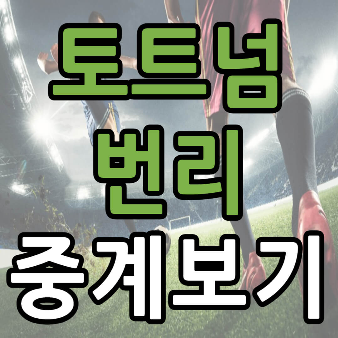 토트넘 번리 중계 일정(+ 경기 시청 방법)
