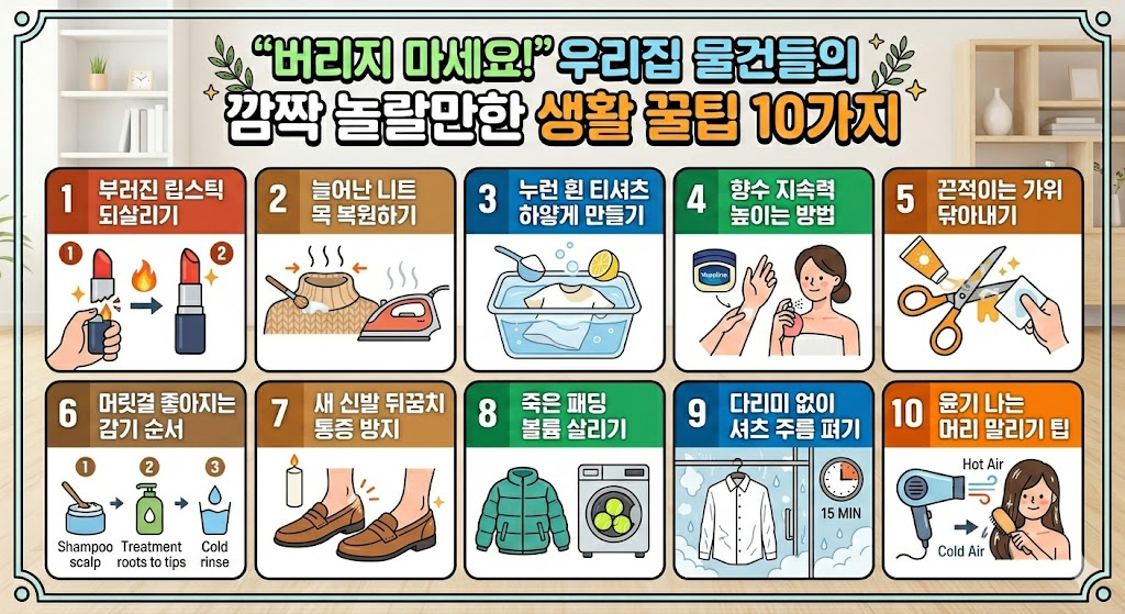 물건들이 화나서 알려주는 역대급 생활 꿀팁 10가지