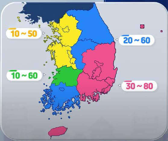 예상 강수량