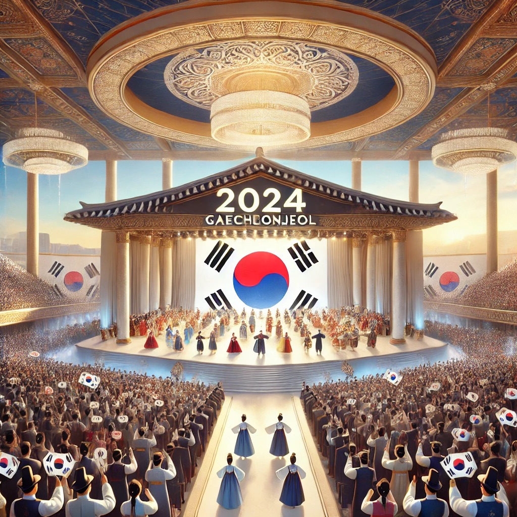 2024 개천절 경축식을 묘사한 ai 이미지