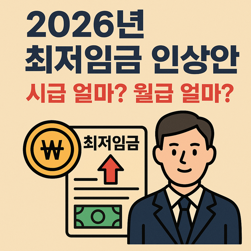 2026년 최저임금 인상안 총정리 시급 얼마? 월급 얼마? 노사 갈등까지!