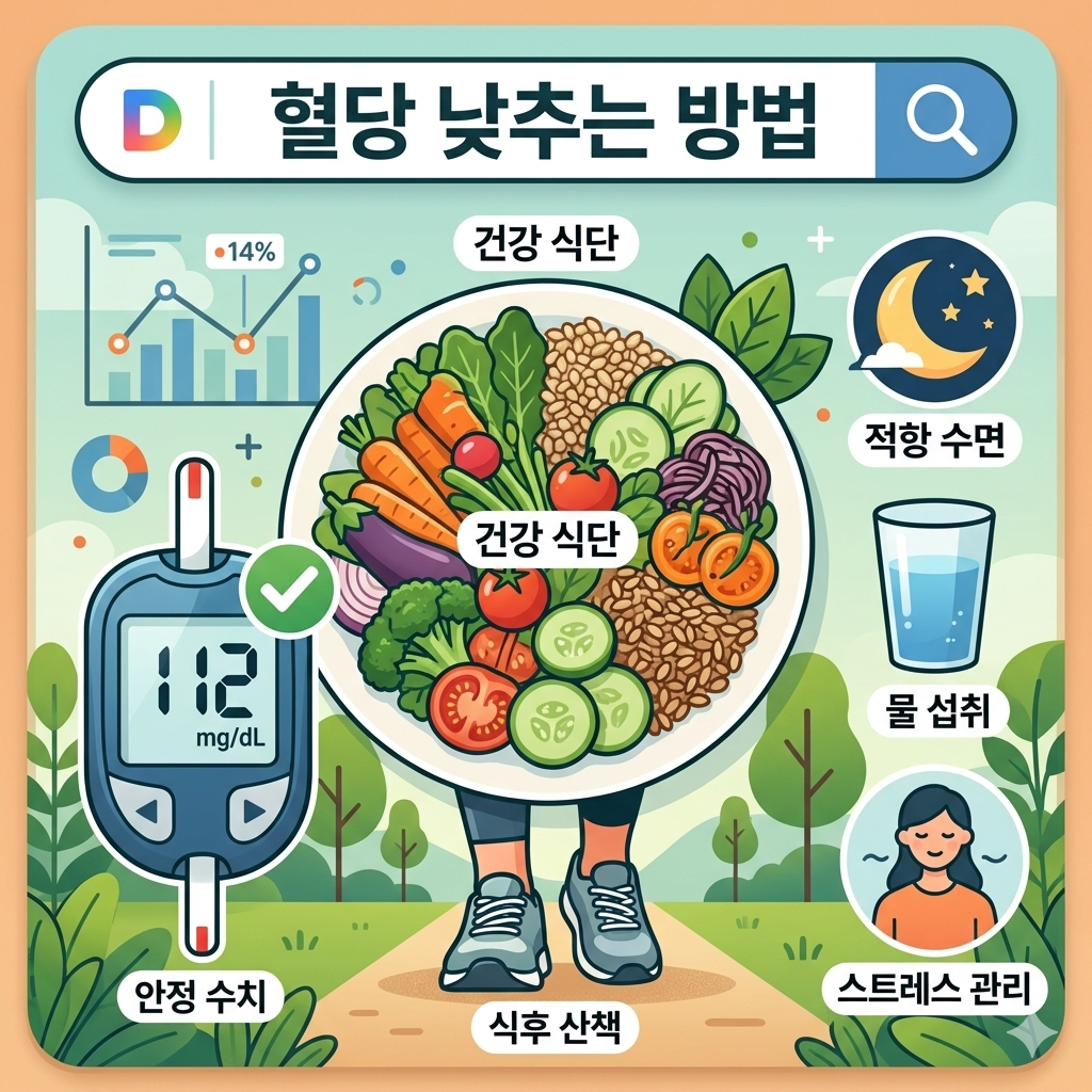 혈당 낮추는 방법: 생활 습관으로 완성하는 건강한 혈당 관리 가이드