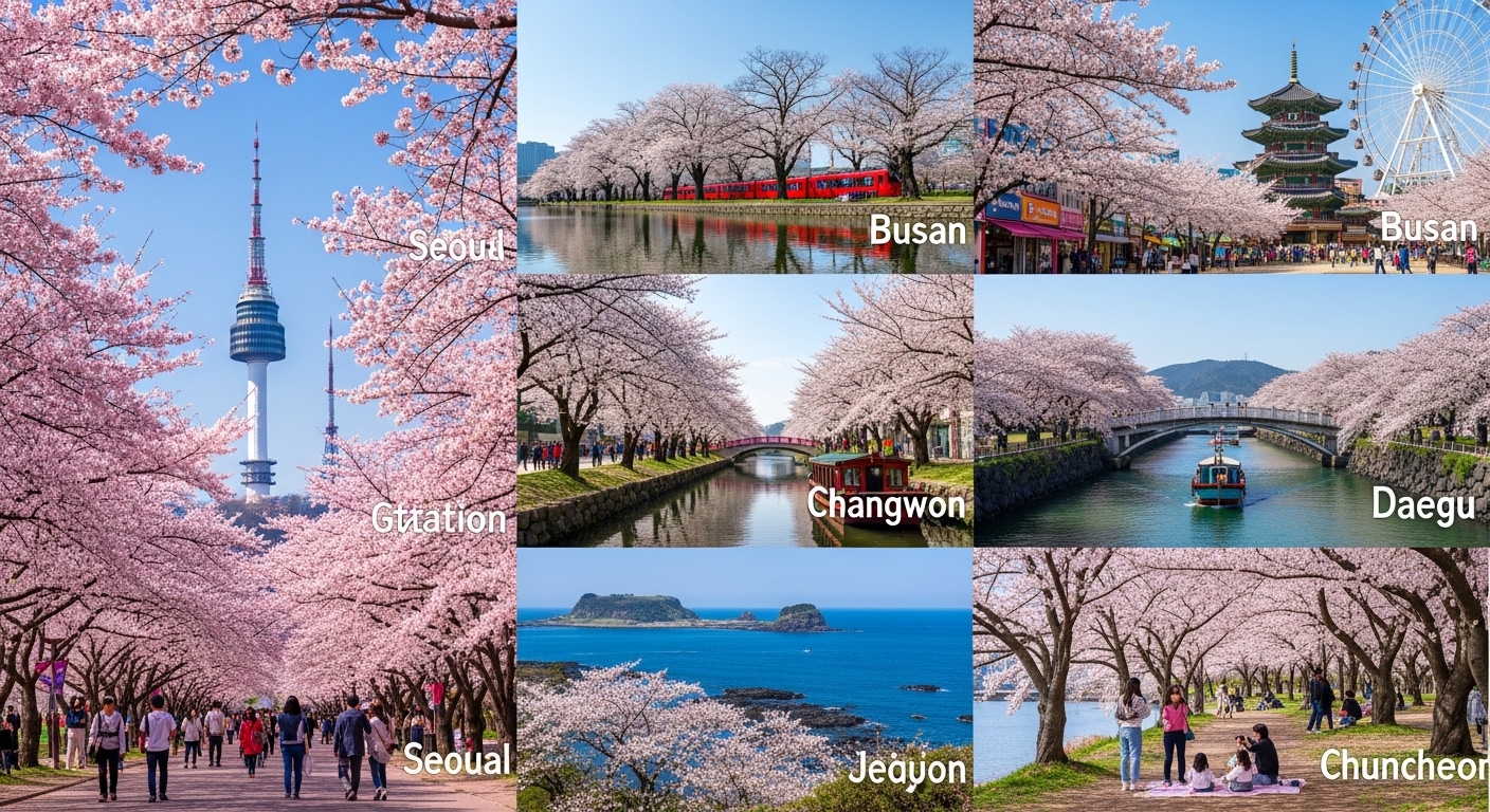 2026 봄 벚꽃 개화시기 지역별 예상일