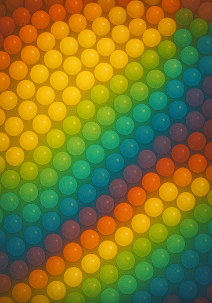 무지개빛의 감정 구슬들