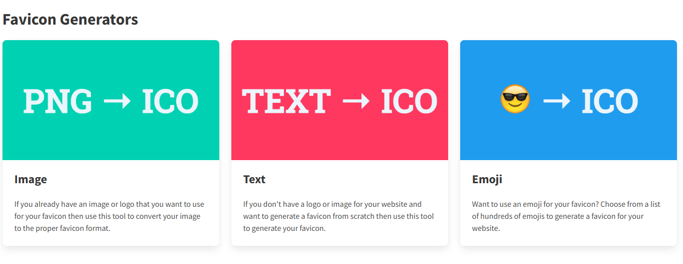 파비콘 생성 사이트 무료 favicon.io