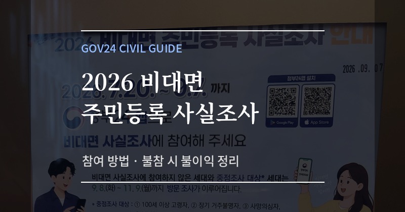 2026 비대면 주민등록 사실조사 참여 방법